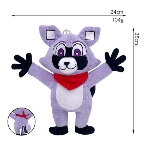 Indigo Park Plush Toy, Rambley The Raccoon Plushies - Cute Raccoon Stuffed Animal Doll for Game Lovers, Kids and Fans