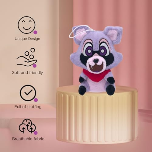 Indigo Park Plush Toy, Rambley The Raccoon Plushies - Cute Raccoon Stuffed Animal Doll for Game Lovers, Kids and Fans