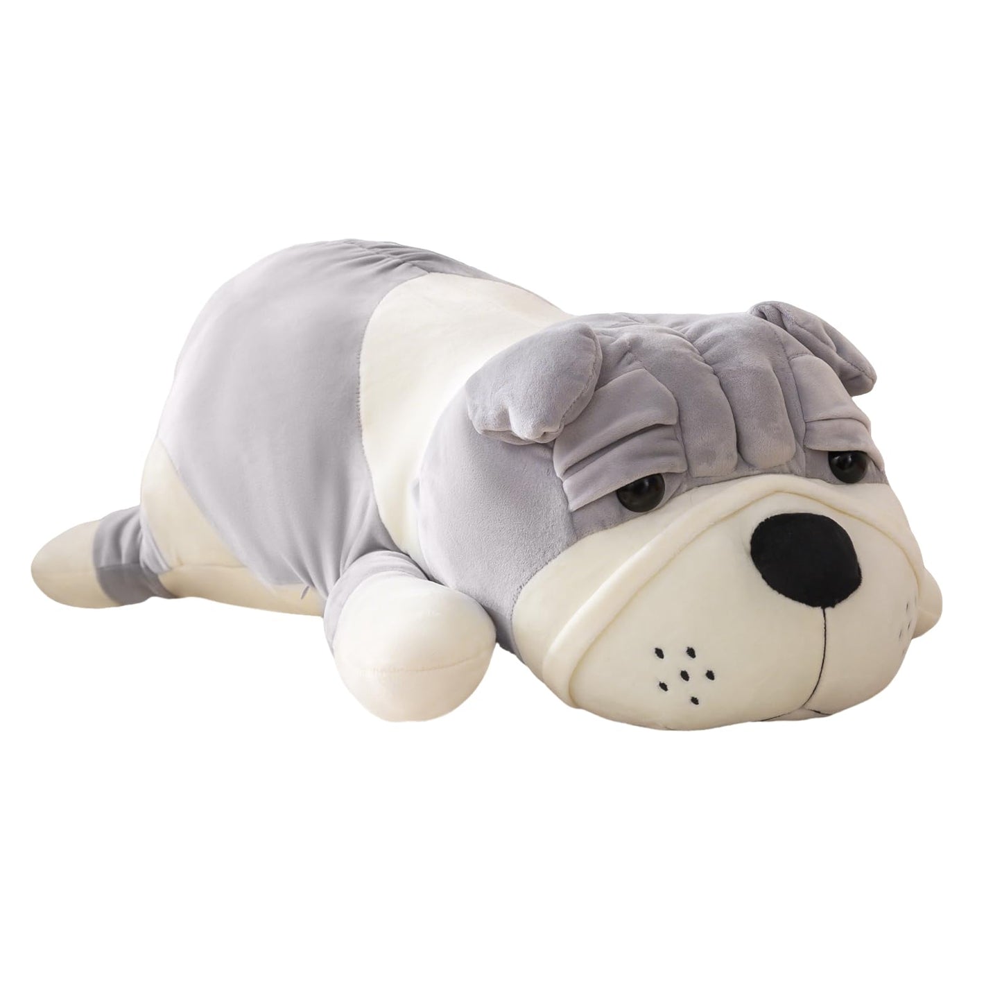 Dog Stuffed Animals, Brown 17.7in Dog Plush Bulldog Stuffed Animals Big Stuffed Animal Christmas Birthday Gifts for Kids Boys and Girls