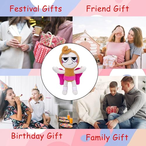 Dandy's World Plush - 14'' Poppy Plush Toy, Pillow Home Stuffed Doll for Kids and Adults, Halloween Christmas Birthday Choice for Boys Girls(Poppy)