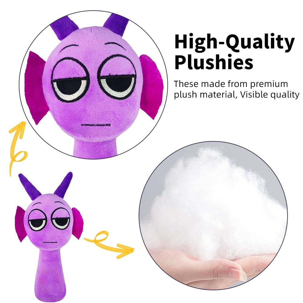 Sprunki Plush Toy, 10" Cute & Funny Sprunki Plushies for Sprunki Game Fans, Super Soft Collectible Stuffed Toy