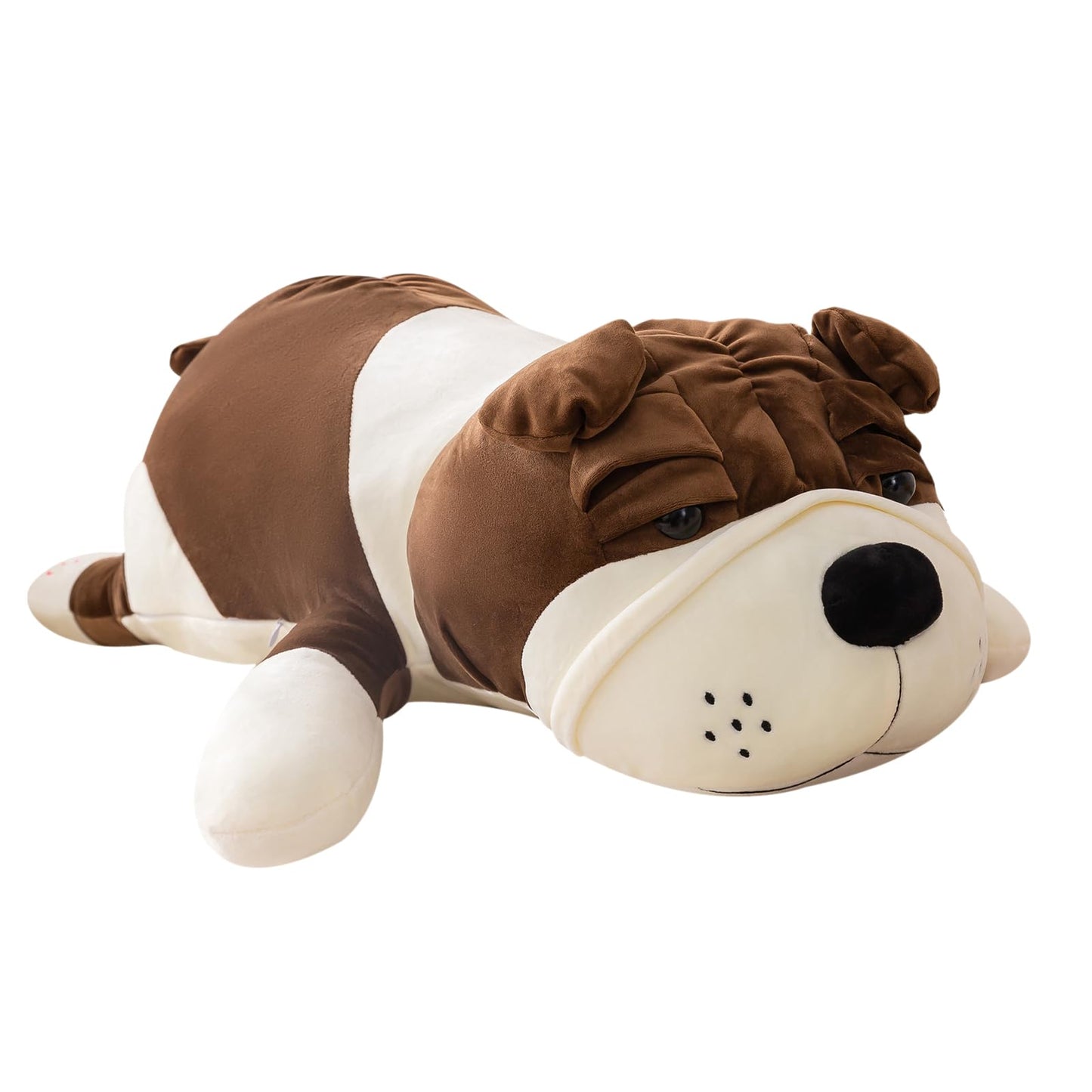 Dog Stuffed Animals, Brown 17.7in Dog Plush Bulldog Stuffed Animals Big Stuffed Animal Christmas Birthday Gifts for Kids Boys and Girls