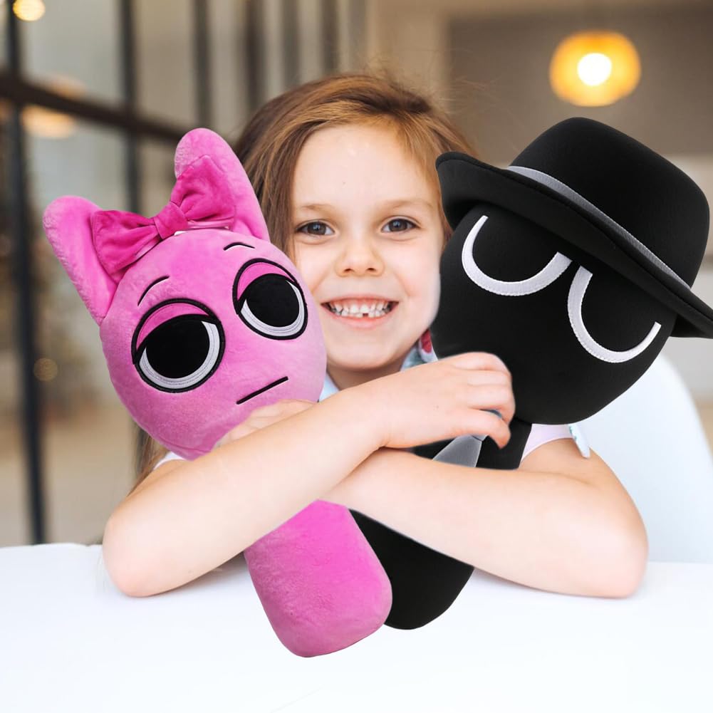 Sprunki Plush Toy, Pyramixed Sprunki Plushies for Sprunki Incredibox Games Phase 1, Phase 5, Phase 1-10 Baby Fans, Super Soft Collectible Wenda Stuffed Toy, Valentine's Day Birthday Gifts for Boys Girls and Kids