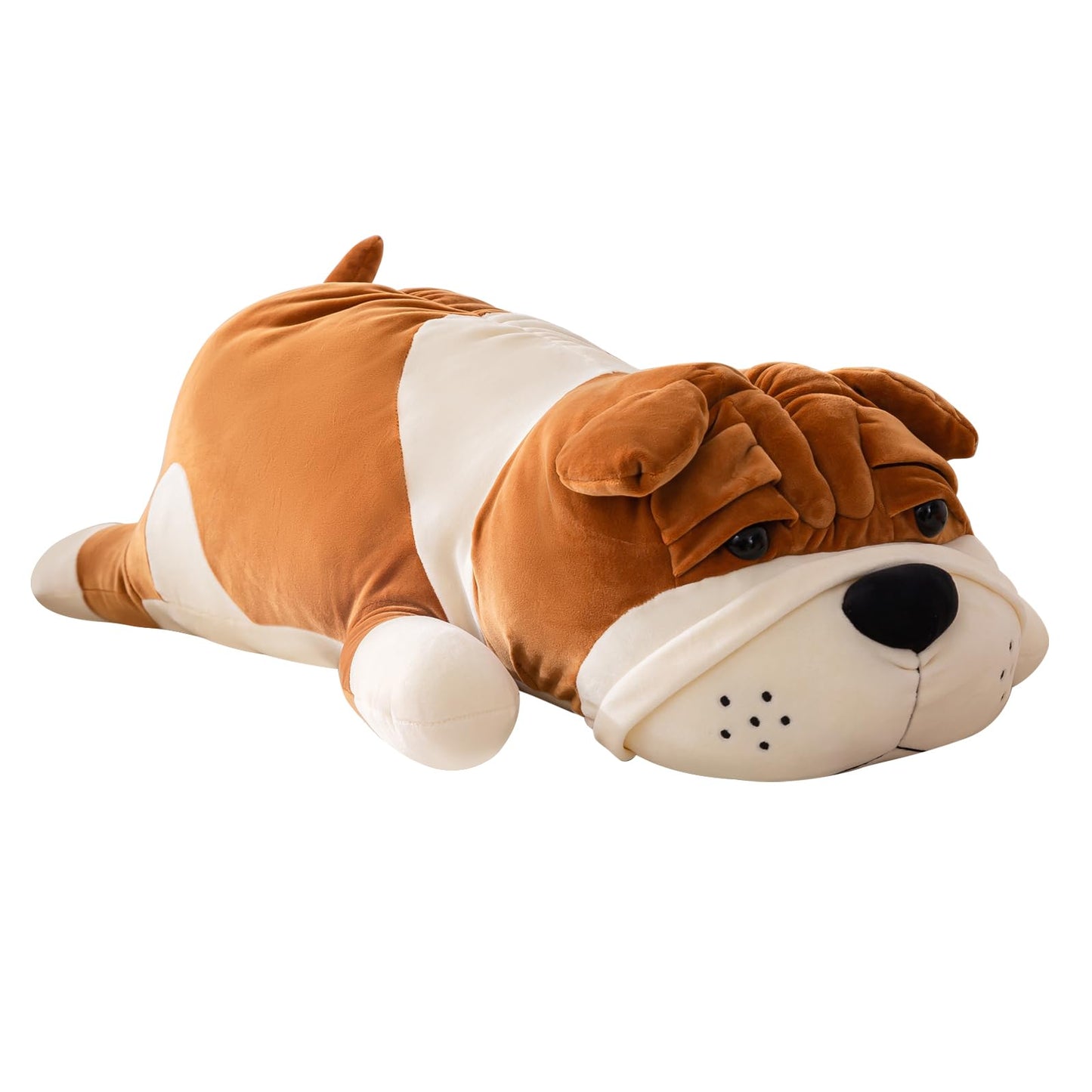 Dog Stuffed Animals, Brown 17.7in Dog Plush Bulldog Stuffed Animals Big Stuffed Animal Christmas Birthday Gifts for Kids Boys and Girls