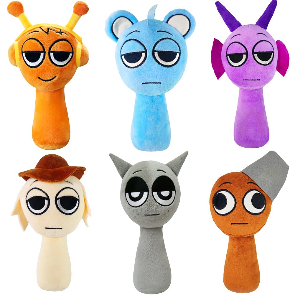 Sprunki Plush Toy, 10" Cute & Funny Sprunki Plushies for Sprunki Game Fans, Super Soft Collectible Stuffed Toy