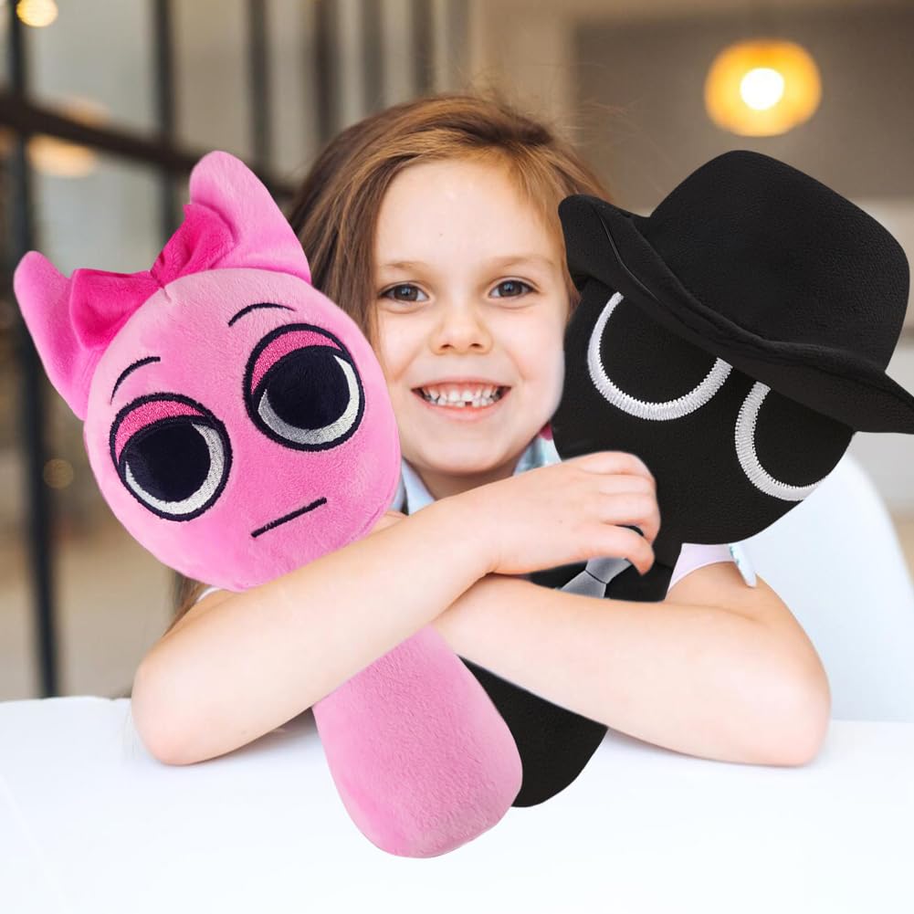 Sprunki Plush Toy, Pyramixed Sprunki Plushies for Sprunki Incredibox Games Phase 1, Phase 5, Phase 1-10 Baby Fans, Super Soft Collectible Wenda Stuffed Toy, Valentine's Day Birthday Gifts for Boys Girls and Kids