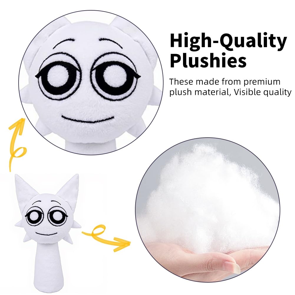 Sprunki Plush Toy, Pyramixed Sprunki Plushies for Sprunki Incredibox Games Phase 1, Phase 5, Phase 1-10 Baby Fans, Super Soft Collectible Wenda Stuffed Toy, Valentine's Day Birthday Gifts for Boys Girls and Kids