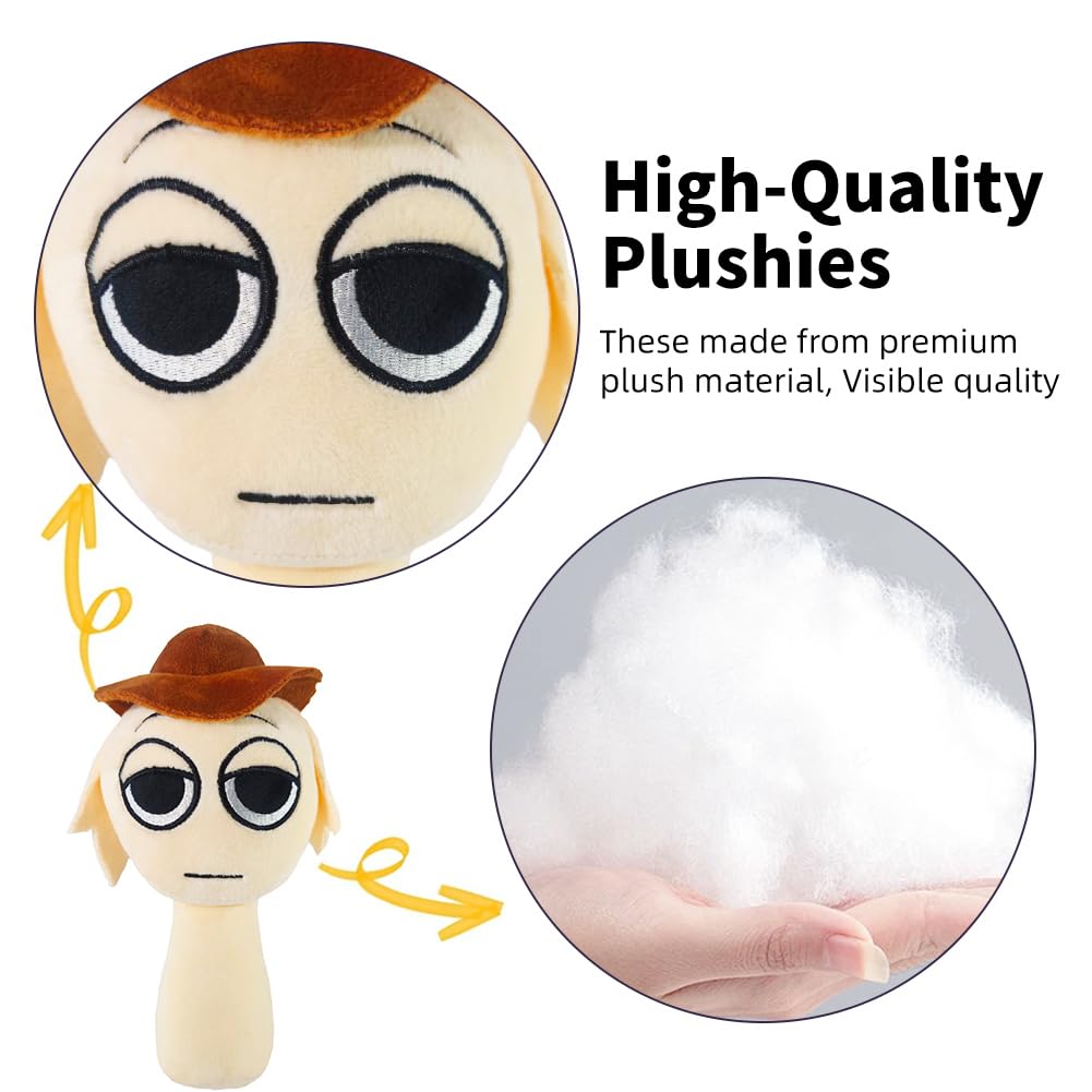 Sprunki Plush Toy, 10" Cute & Funny Sprunki Plushies for Sprunki Game Fans, Super Soft Collectible Stuffed Toy