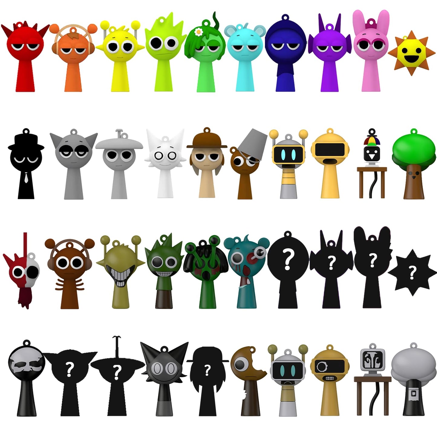 Sprunki Plush Amazon Action Figures Mystery Box, Sprunki Mystery Box (10 Pack)
