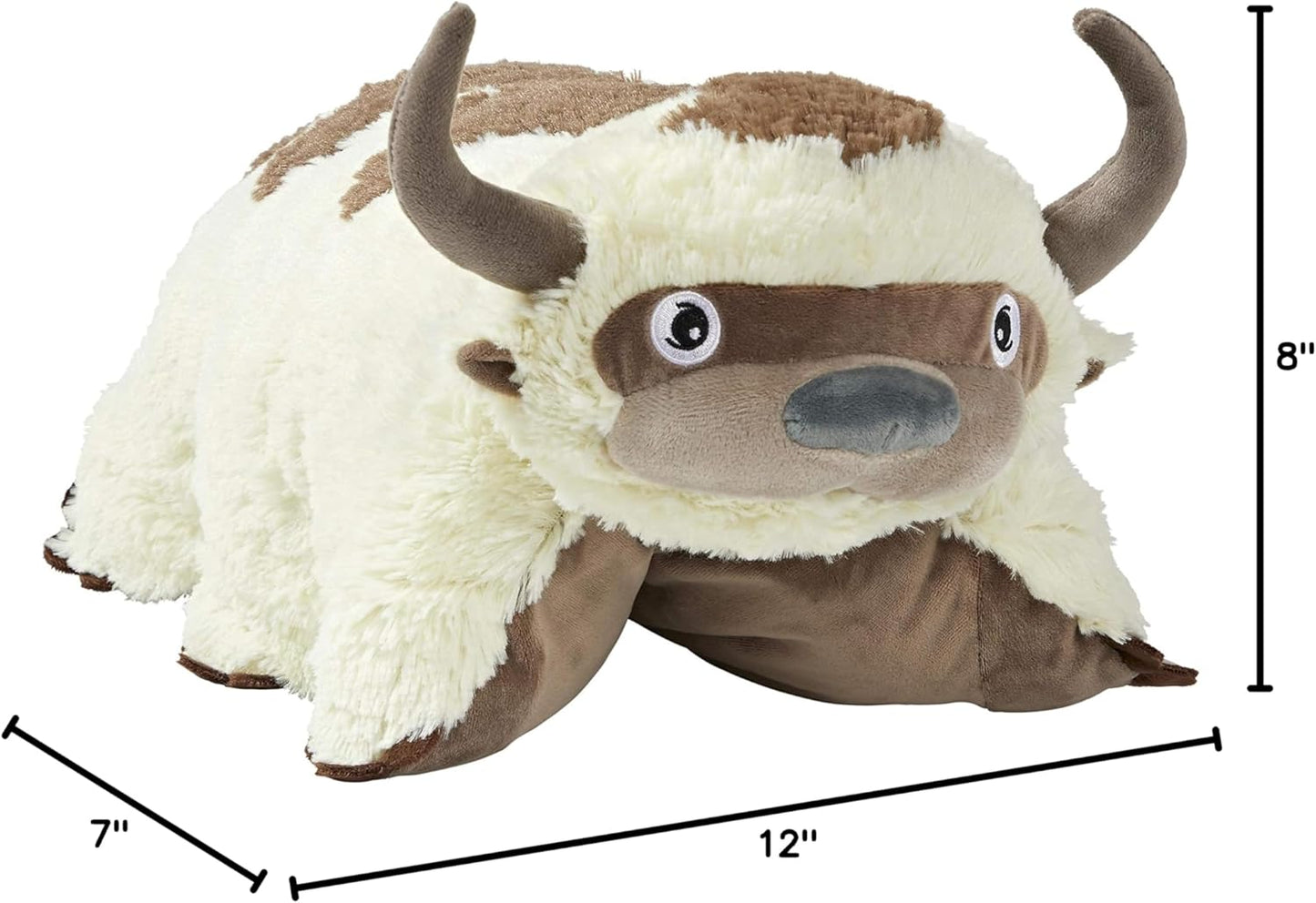 Pillow Pets 16” Appa Stuffed Animal, Nickelodeon Avatar The Last Airbender Plush Toy, White