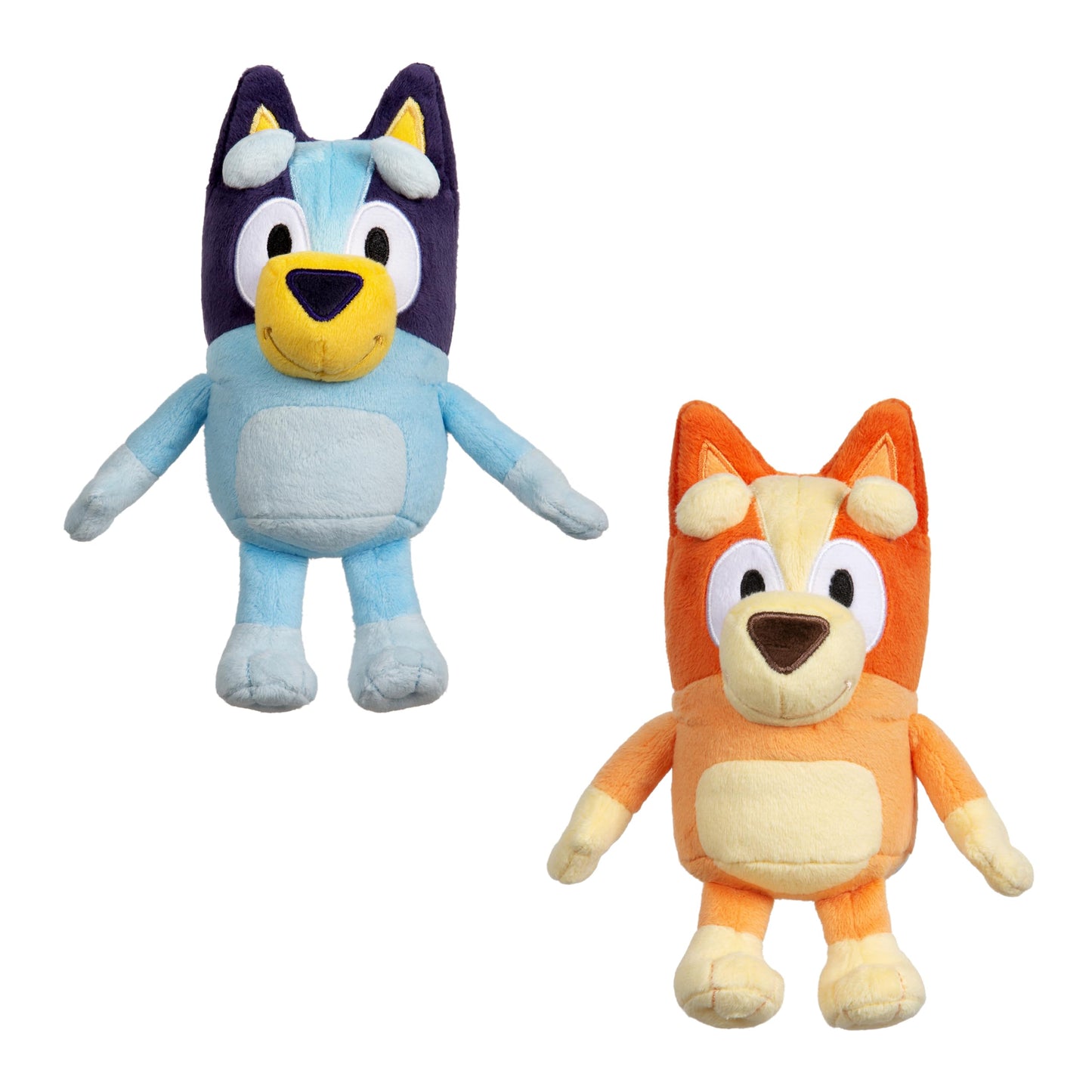 Bluey Heeler Family Stuffed Animal Set of 4, 7-8”, Soft, Bingo, Bandit, and Chilli Plush Figure Toys, Cuddly Plush Toys for Kids Ages 3+