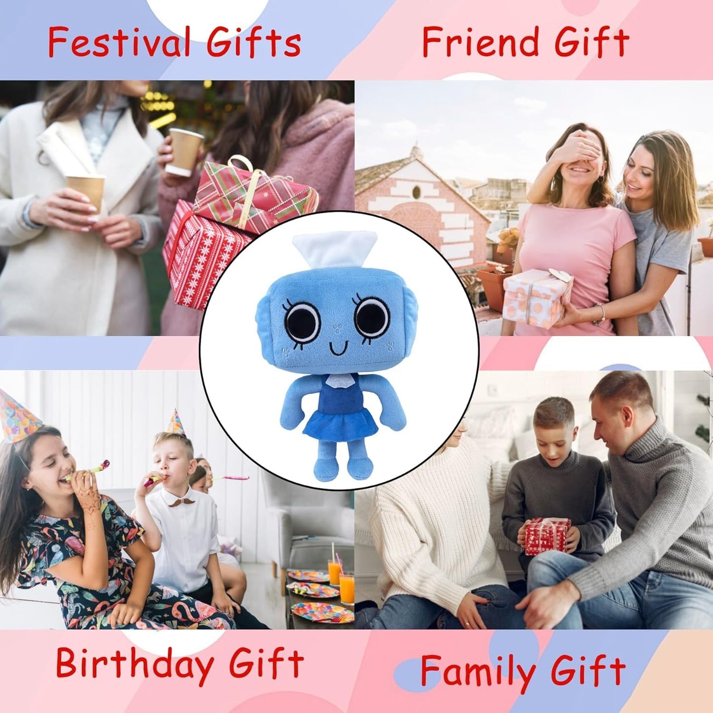 Dandy's World Plush - 14'' Poppy Plush Toy, Pillow Home Stuffed Doll for Kids and Adults, Halloween Christmas Birthday Choice for Boys Girls(Poppy)