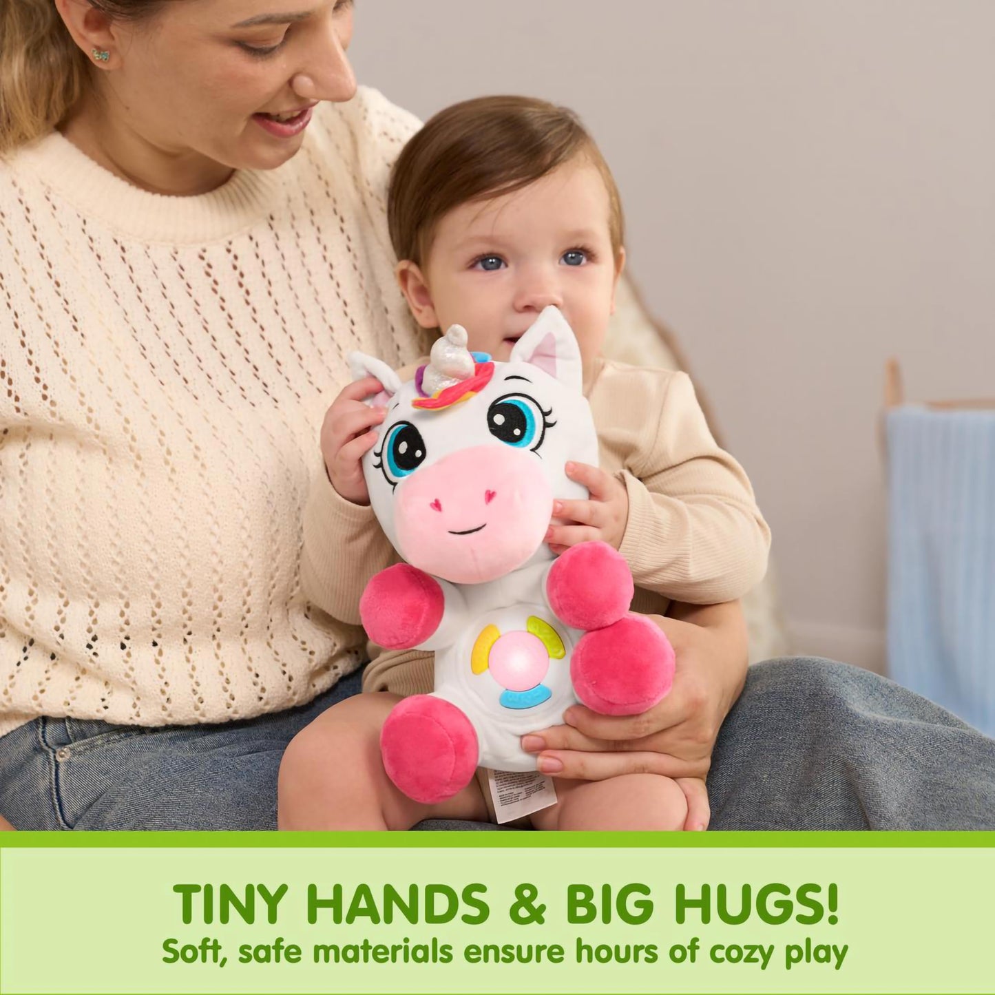 JOYIN Musical Dinosuar Plush Baby Toy, Stuffed Animal with Music & Light, Baby Musical Soft Plush Toys for Infant Babies, Christmas Birthday Gifts for Boys and Girls 6+ Months