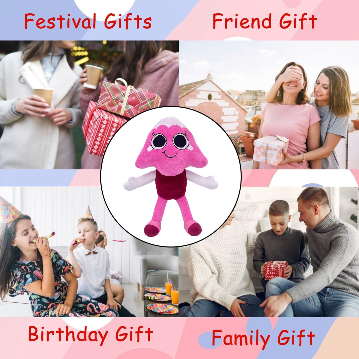 Dandy's World Plush - 14'' Poppy Plush Toy, Pillow Home Stuffed Doll for Kids and Adults, Halloween Christmas Birthday Choice for Boys Girls(Poppy)
