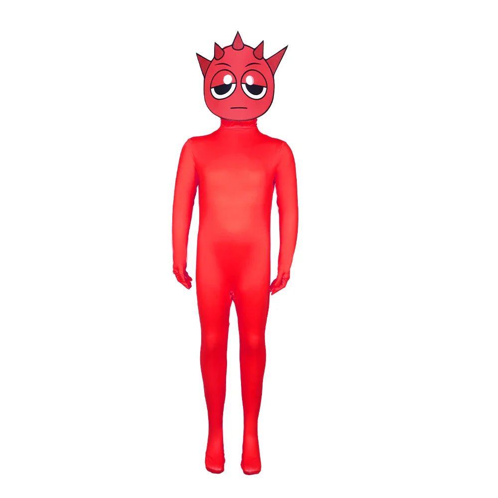 Sprunki Incredibox Cosplay Costume Kid Monster Horror Game Clothing Creative Christmas Adult Party Jumpsuits Clothes Gift